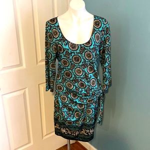 Teal & black dress - so comfy!